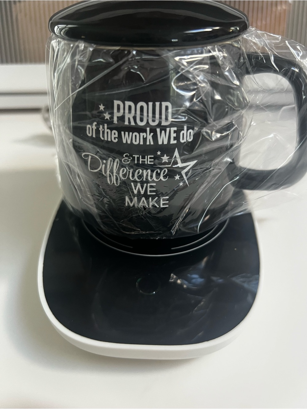 Black Ceramic Mug with Inspirational Quote